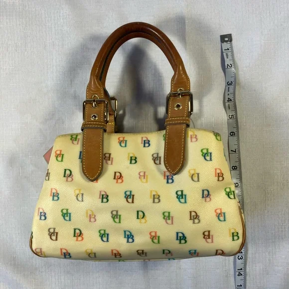 Dooney & Bourke Cream Satchel with Gold Hardware - Picture 2 of 11